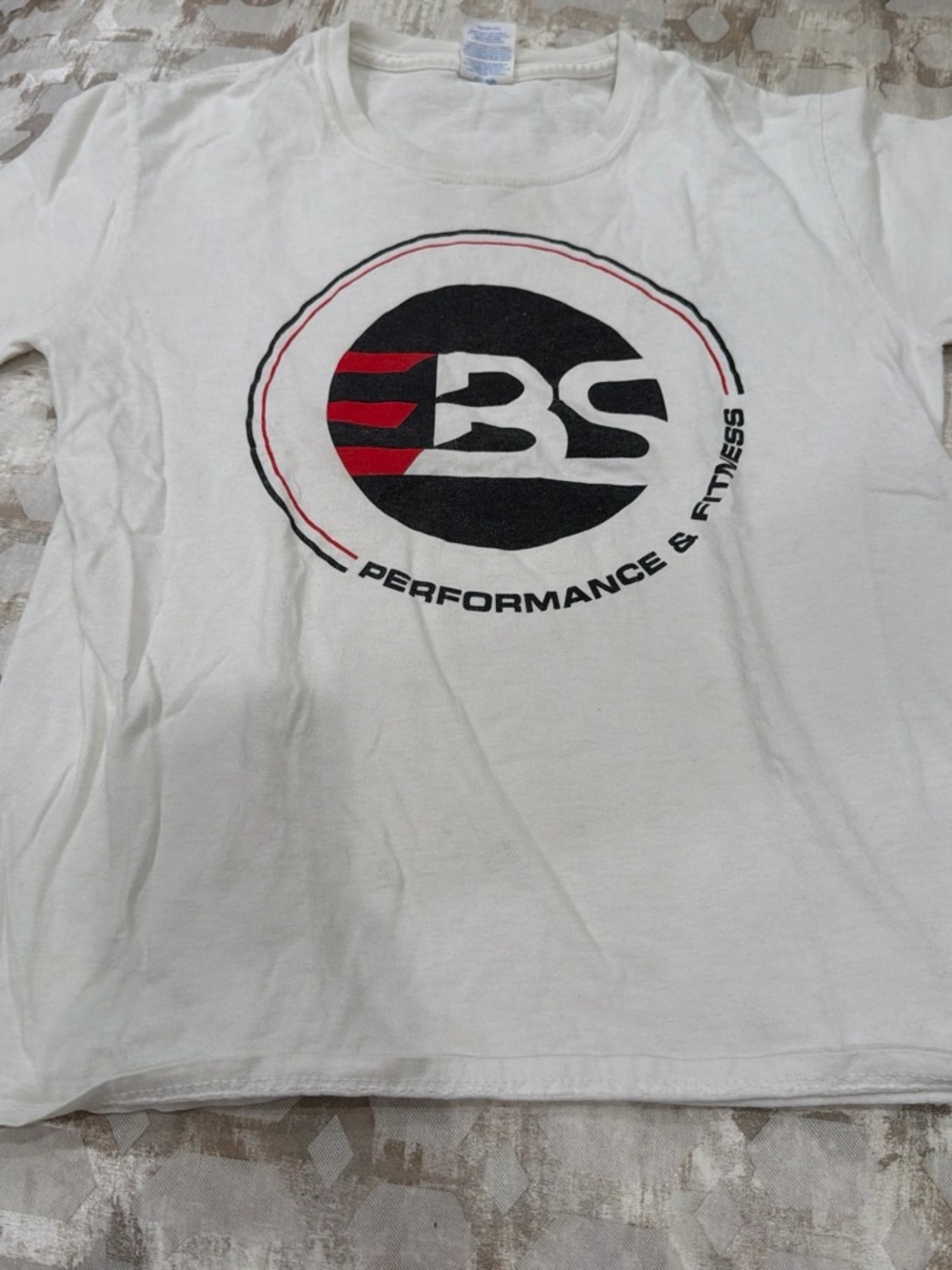 BS Performance & Fitness Kids White Graphic Tee